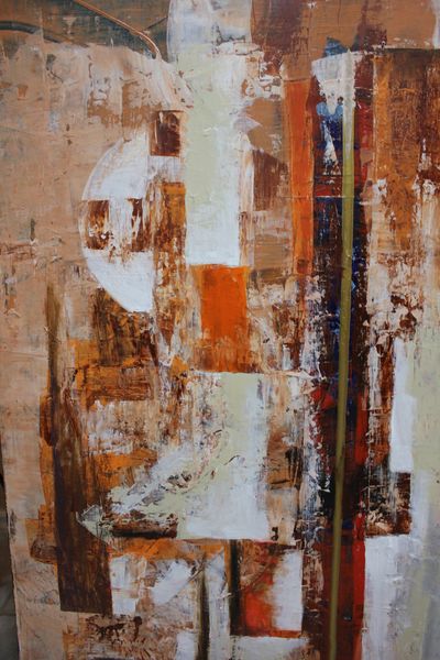 Ochre, White and Brown Blocks